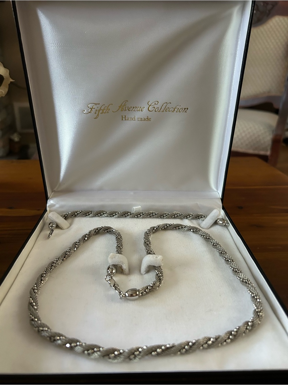 Fifth Avenue Collection Silver Twisted Rope Necklace